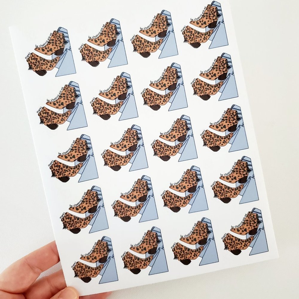 LB069 STICKERS Custom Poshmark Stickers Shipping Supplies Thank You for Shopping - Picture 3 of 8